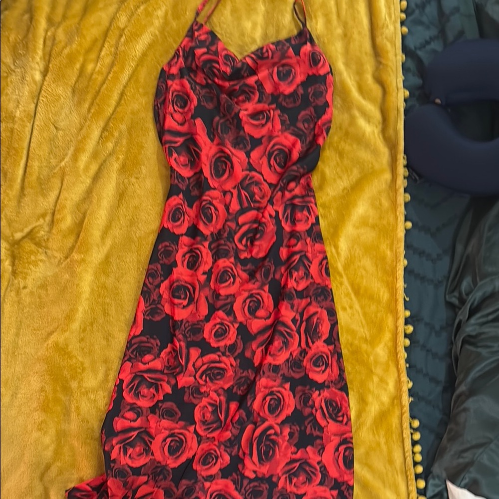 Inspired Hearts Red and Black Maxi Sundress